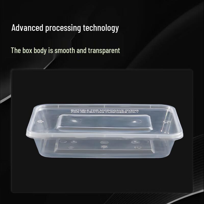 500ml Rectangular Disposable Microwavable Food Container