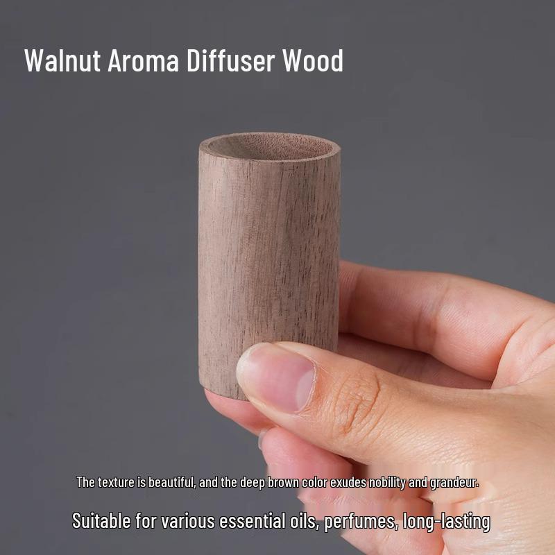 Natural Wood Aromatherapy Diffuser and Air Freshener - Indoor Ornament for Essential Oil and Car Use