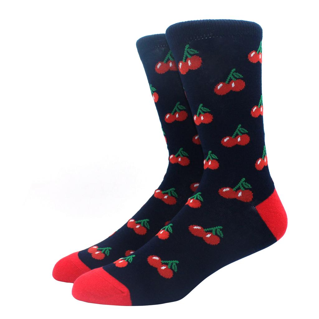 New Hiphop Cotton Men Socks Harajuku Happy Funny Animal Flamingo Penguin Chili Dress Socks for Male Wedding Christmas Gift