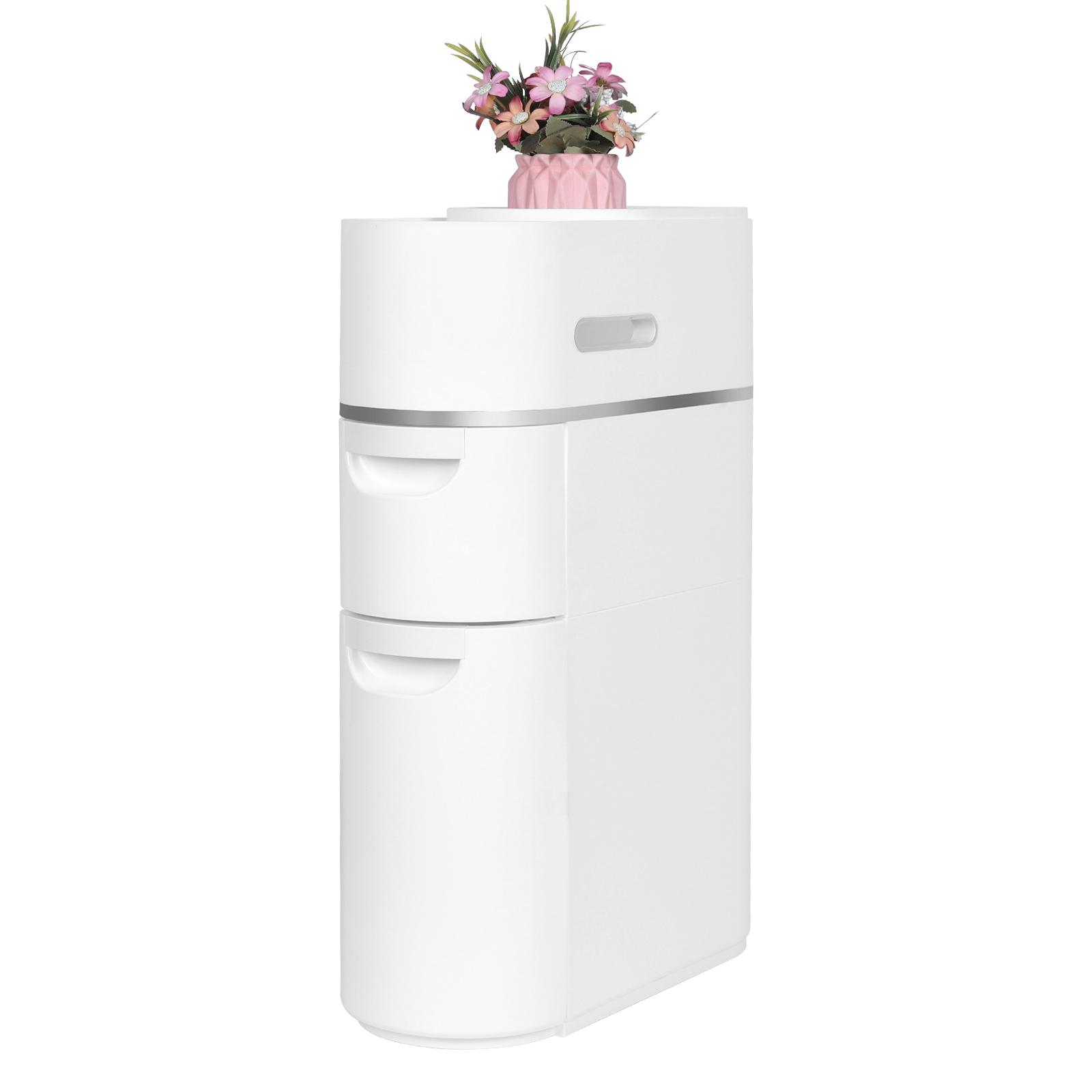 

Мобильная Стойка для Хранения Тележка Органайзер на Колесах Большая Вместимость Узкий Шкаф для Хранения Ванная Комната Дом Многоярусный Органайзер белый