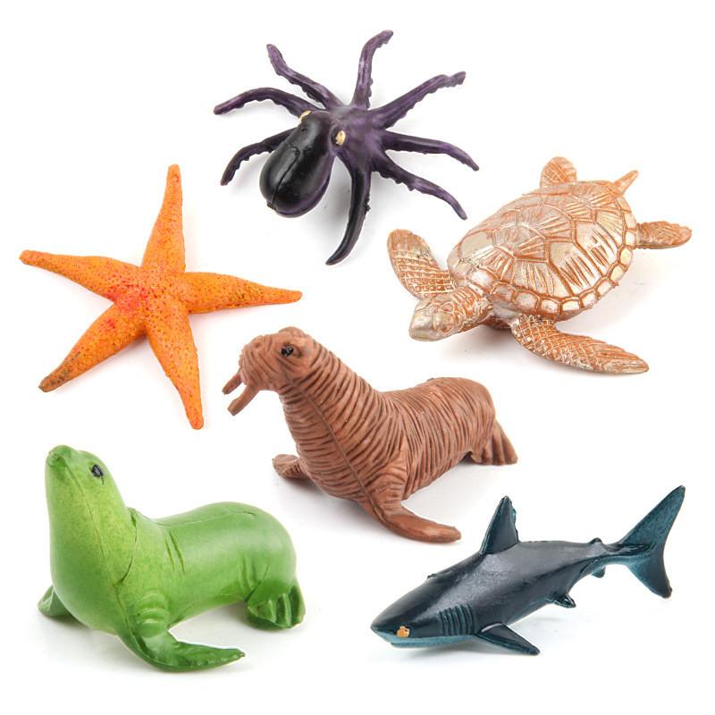 Realistic Ocean Creatures 12 Piece Set Pvc Marine Animal Models For Imaginative Play