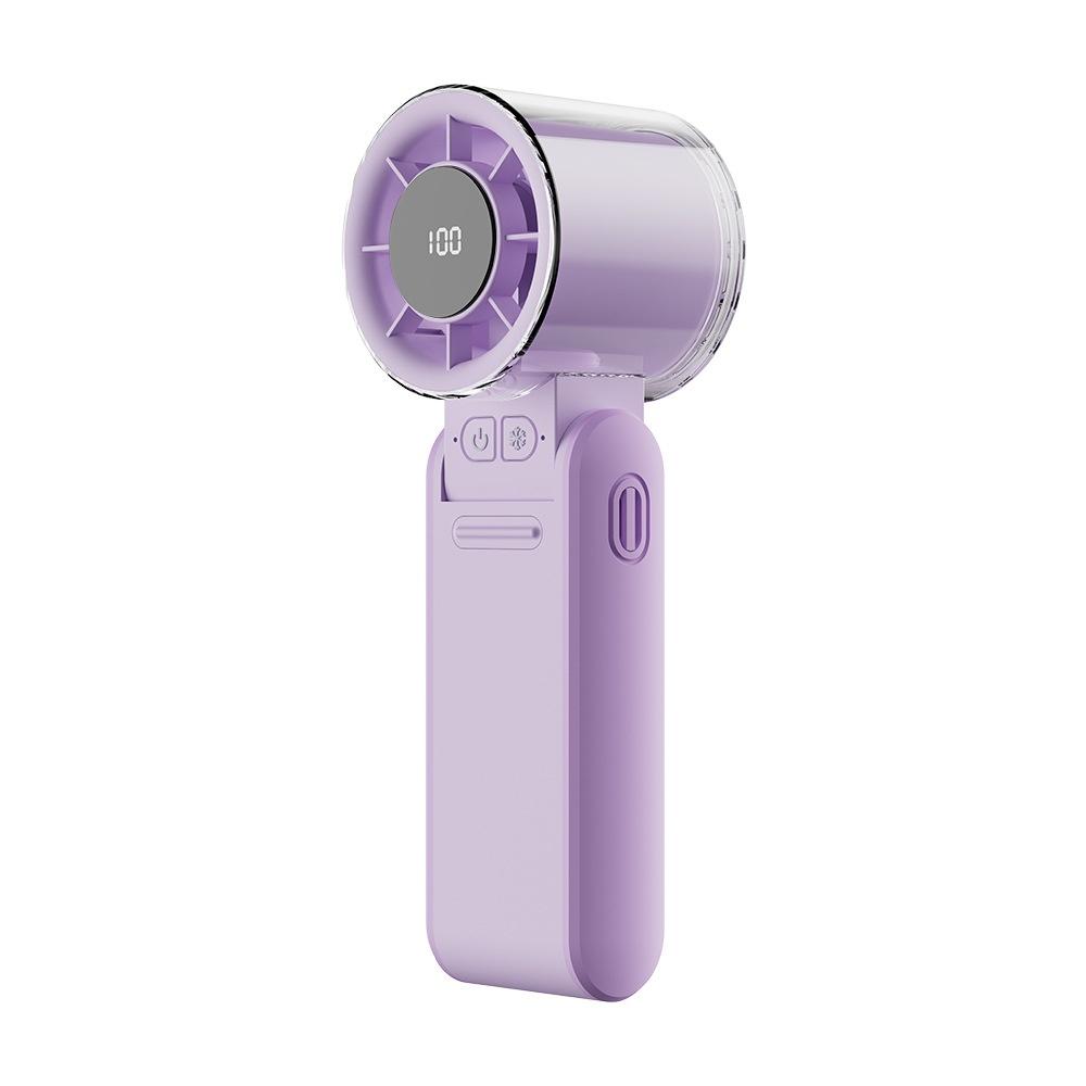 Portable High Speed Turbo Fan Foldable Mini Handheld 3600mAh Rechargeable 100 Wind Speeds Digital Display for Camping Hiking