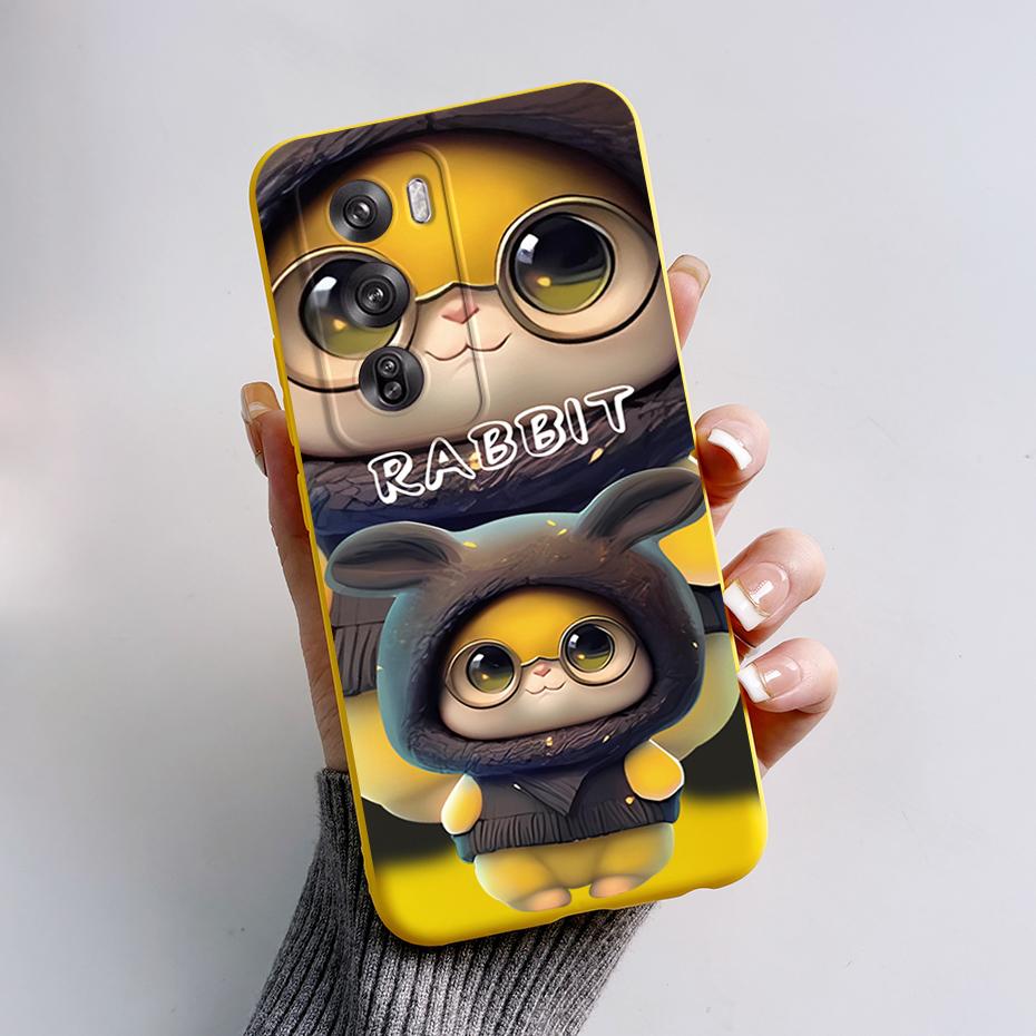 For Oppo Reno12 Pro 5G Case CPH2629 Cute Rabbit Panda Soft Silicone Back Protector Cover For OPPO Reno 12 Pro 5G 2024 Phone Case