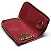 [IJUN] Vintage Key Case with Card Slots and Zipper, Handmade from Vegetable-Tanned Leather