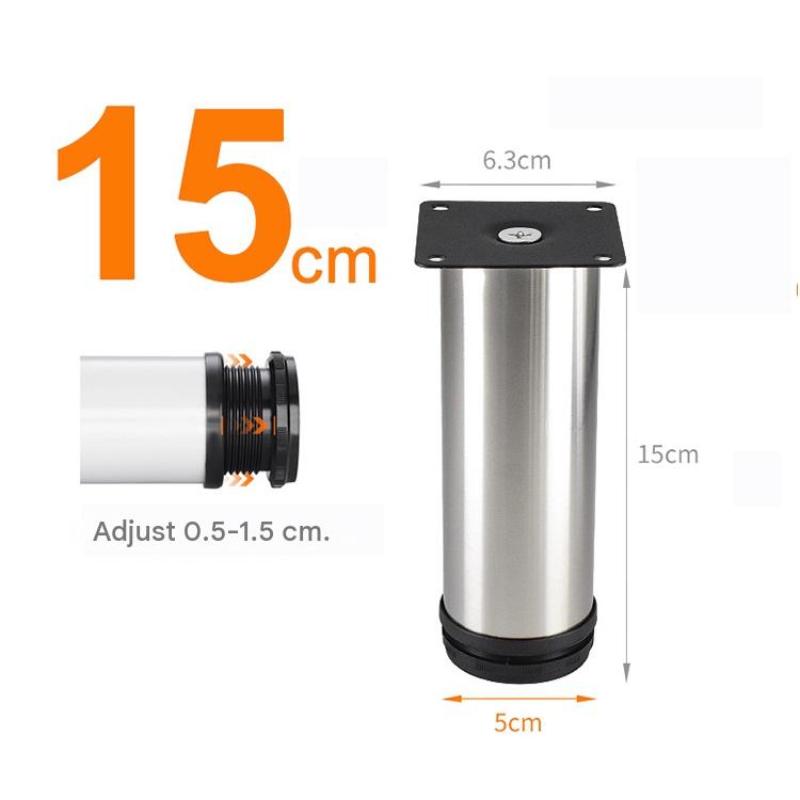 Adjustable Stainless Steel Furniture Legs 6-20CM Waterproof for Bathroom Cabinet Wardrobe Sofa DIY Repair Projects