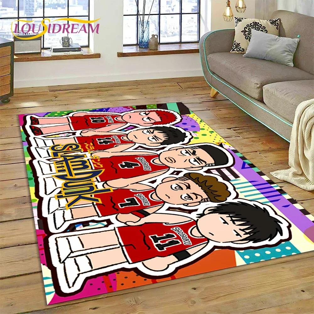 Cartoon Slam Dunk Basketball Anime Carpet Rug for Bedroom Living Room Home Sofa Decoration,Children Game Large Decor Floor Mat