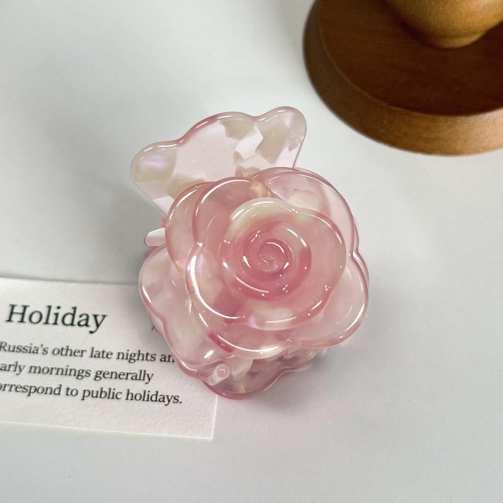 Chic Versatile Rose Flower Hair Claw Clip In Various Colors Stylish Acetate Hair Accessory