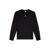 Solid Logo Print Casual Crew Neck Long Sleeve T-Shirt Men Tops Black A067640AAXJ-9XX