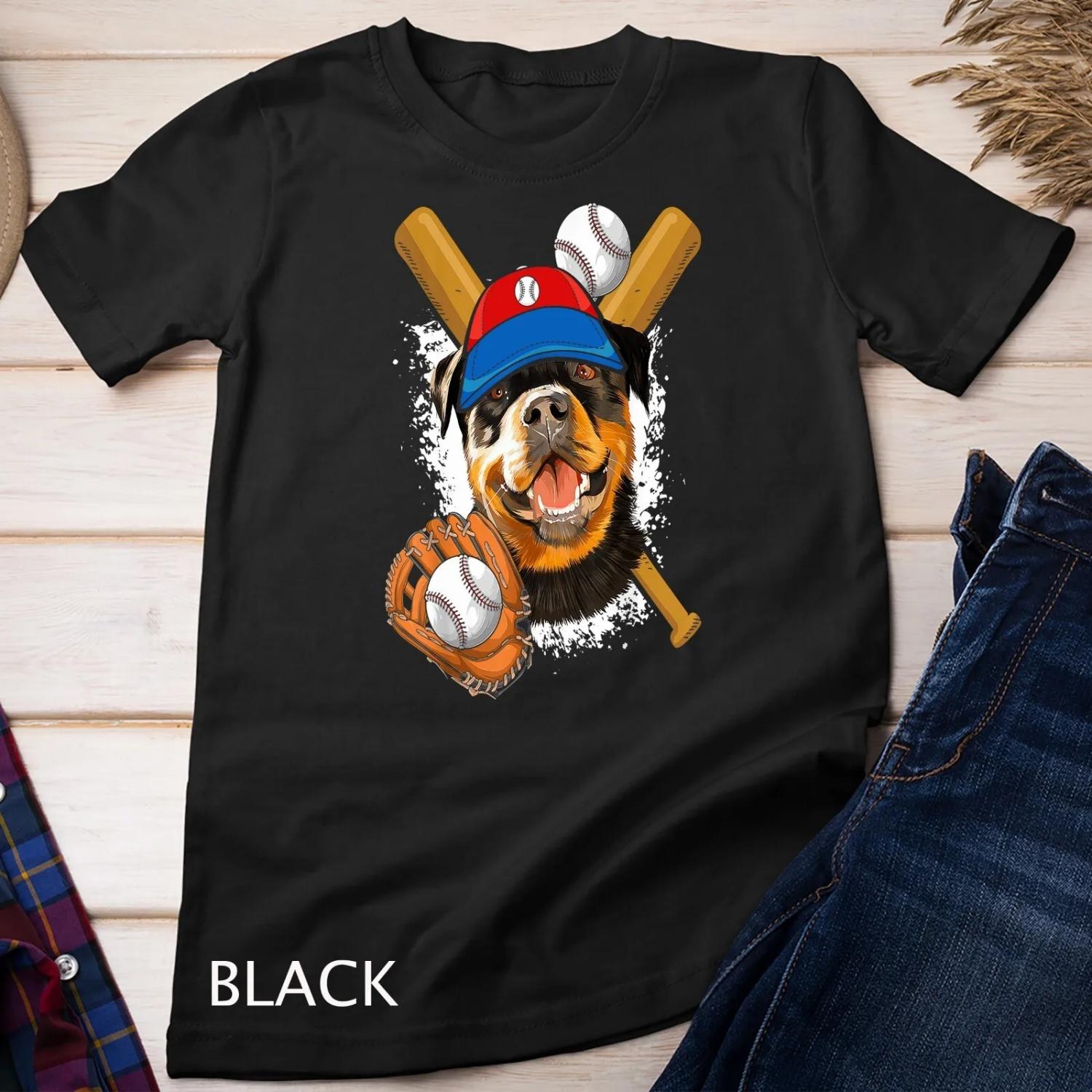 Rottweiler Baseball Dog Fan T Shirt S чёрный