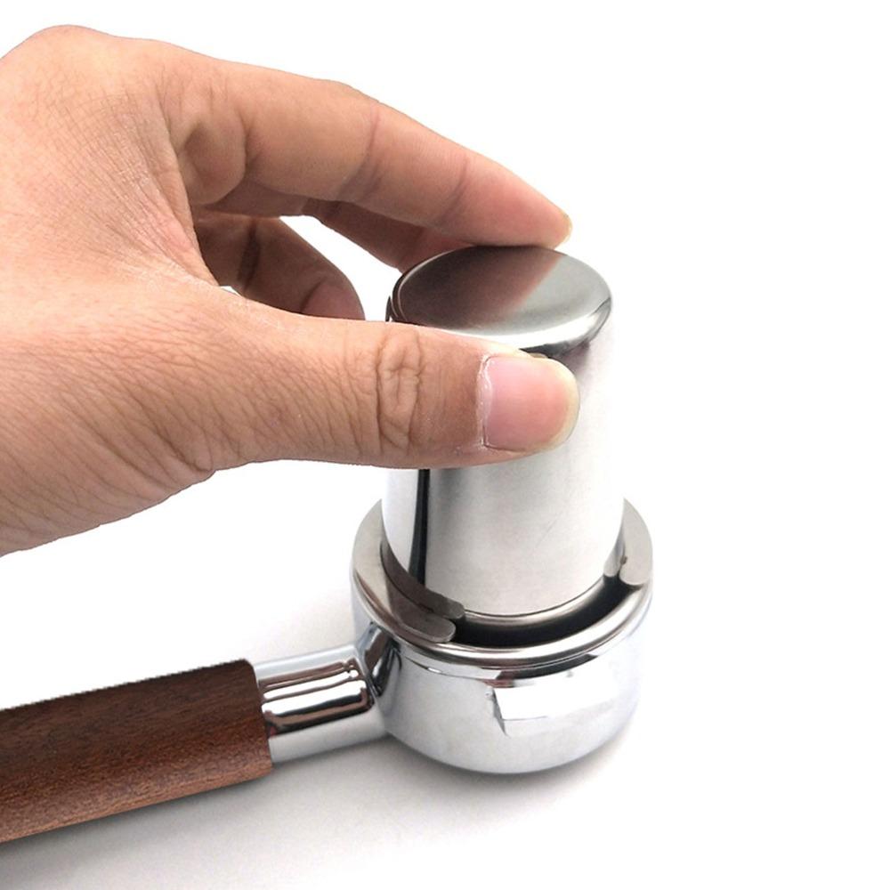 Smooth Surface Espresso Dosing Cup Silver Coffee Measuring Cup Espresso Powder Transfer