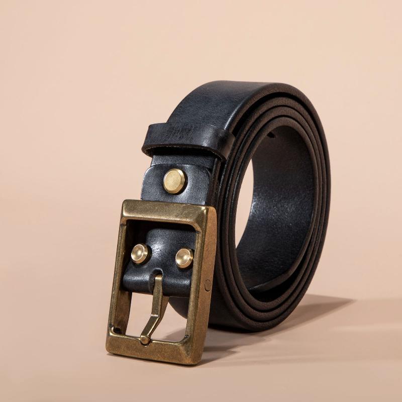 Retro Matte Pure Cowhide Retro Single-layer Belt