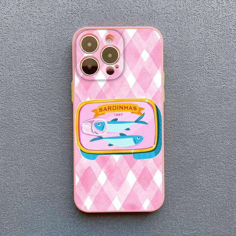 Colorful Sardine Lobster Fish Ocean Animaldiy Phone Case For IPhone 13 Mini 12 11 Pro Max 17 15 16 14 Pro Max Plus XR XS X Cover