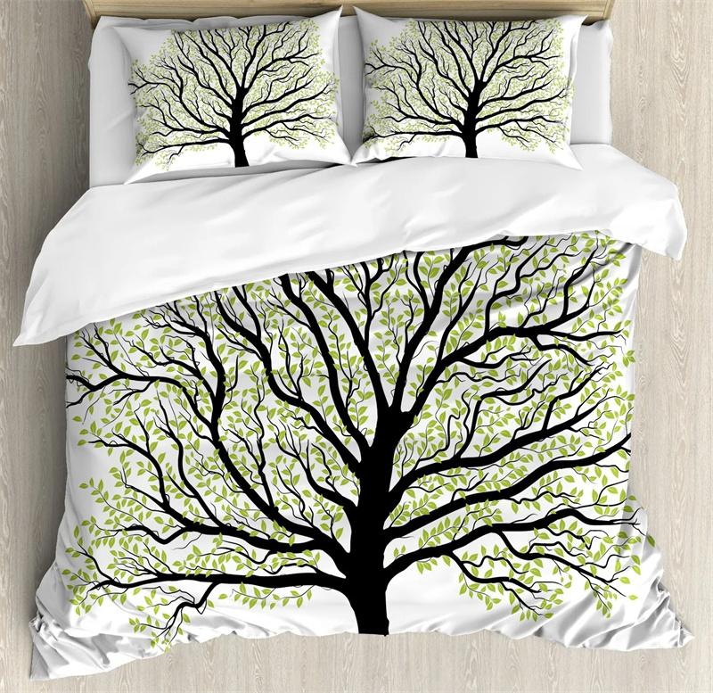 Premium Moon And Sun Duvet Cover Black And White Bedding Soft Tree Of Life All Galaxy Stars Mandala Tribal Quilt Cover Decor For Women