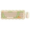 B.O.W MK98 Wireless Keyboard And Mouse Set, Rechargeable Silent Keyboard And Mouse Combo with 99 Keys, Matcha Color