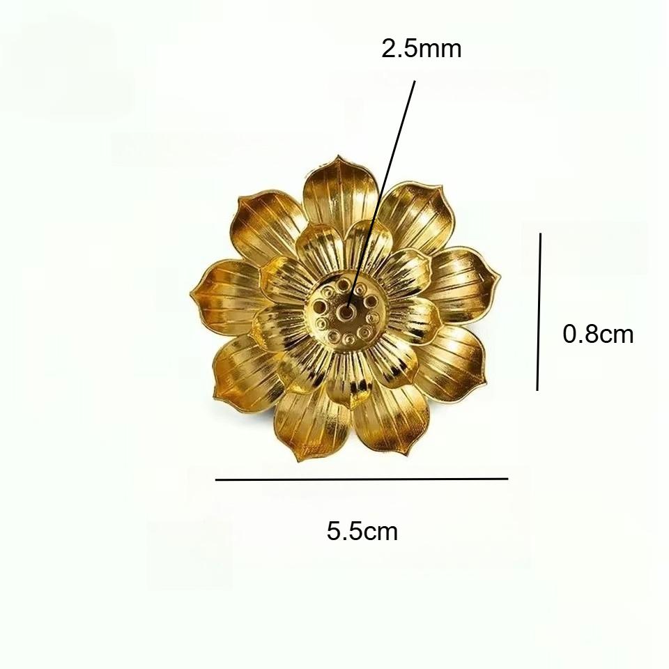 Alloy Incense Burner Sandalwood Incense Stick Holder Metal Zen Lotus Line Incense Plate Temples Yoga Studios Home Decoration