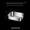 304 Stainless Steel Crisper with Lid Large Capacity Refrigerator Storage Box Food Grade Picnic Portable Box Sealed Lunch Box