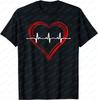EKG Herzschlag Liebe Cardiogramm Y2k T-Shirt Hohl EKG Herzförmig Geschenk für Männer und Frauen