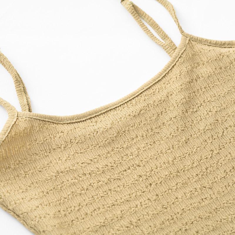 Women's Autumn Winter Sexy Wrapped Hip Slim Fit Knitted Strap Halter Neck Solid Color Dress