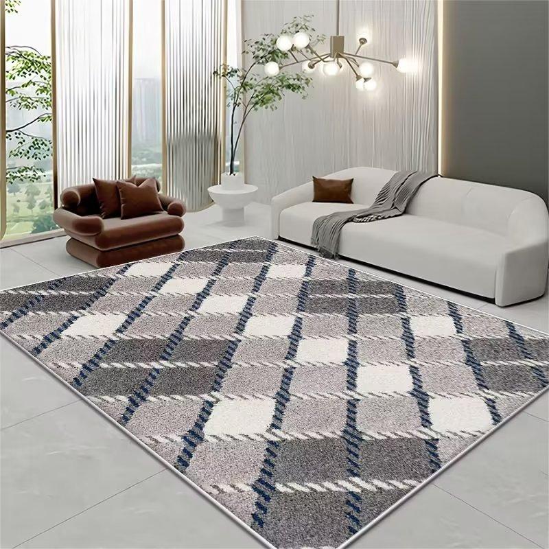 Living Room Coffee Table Carpet Striped Graphic Floor Mat Household Living Room Large-area Laying Soft Floor Mat