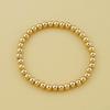 Gold Three-Piece Beaded Copper Bracelet Set for Students