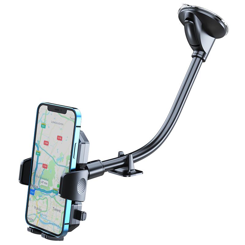 A192+X35 Car Dashboard Windshield Mount Phone Holder Suction Cup Flexible Long Rod Rotatable Bracket