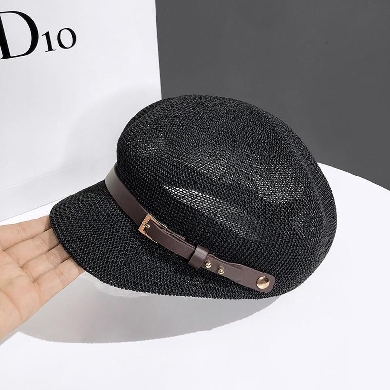 Minimalist Sun Protection Bucket Hat Made Of Paper Grass For Vacation And Travel