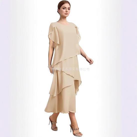 Women's Summer New Loose Chiffon Irregular Fashion Casual Dress