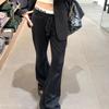 Gray Wide-leg Pants In Spring and Summer New Casual Micro-flat Pants Straight-dial Sweatpants Sweatpants Women