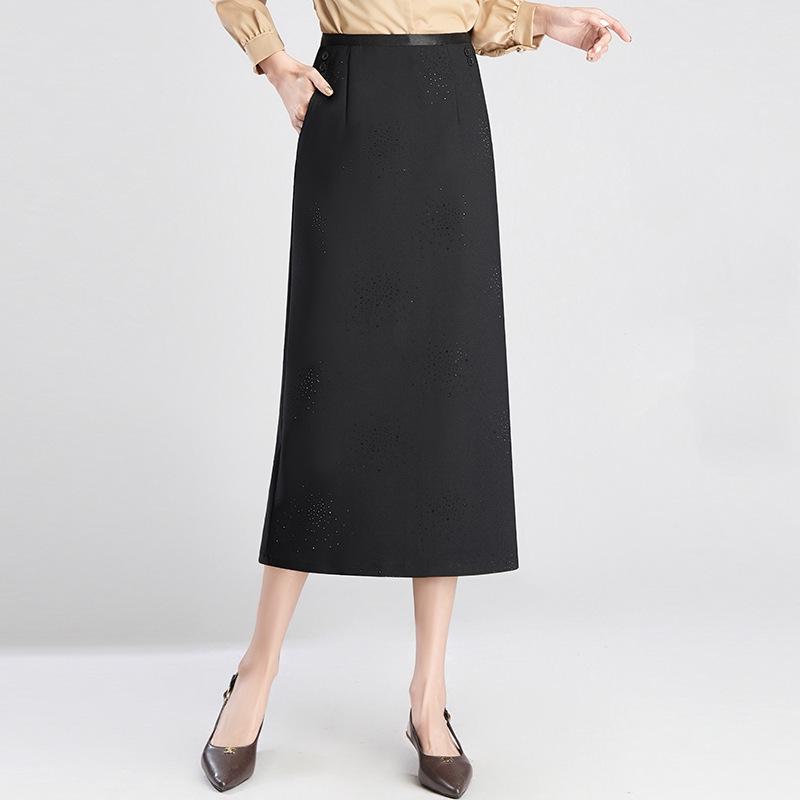 

Women s Mid-Length High Waist A-Line Pencil Skirt for Spring/Autumn, 2026 Collection 3XL чорний