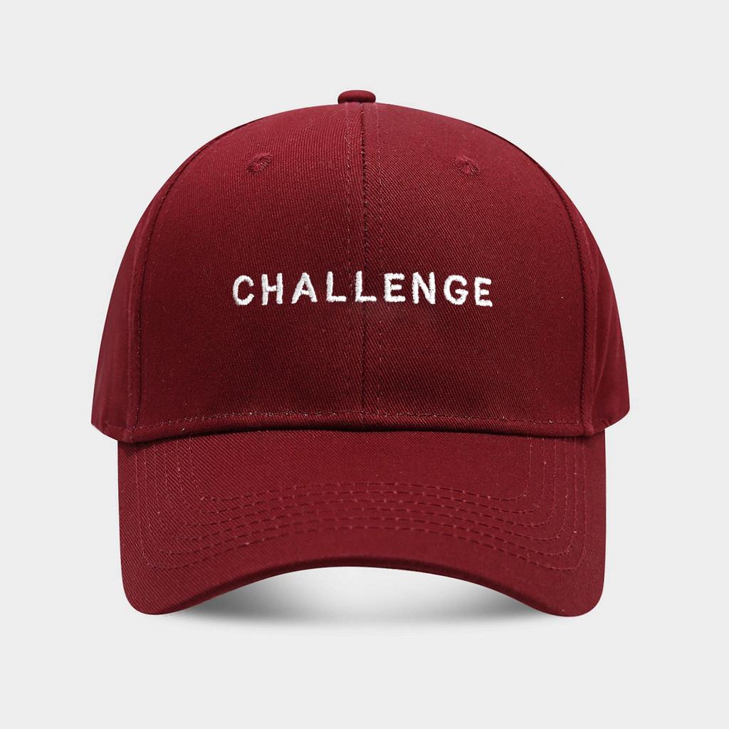 1“Challenge”fashionable embroidered baseball cap with sun protection for both men and women