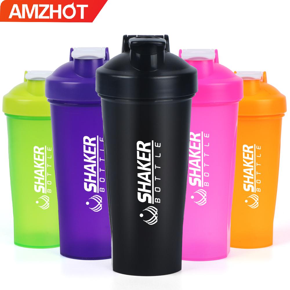 B30-0071 Wholesale Shaker Cup Personalized Custom Logo 600ml Protein Sport Plastic Cup Shaker Bottle 0.6 L чёрный