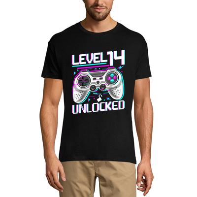 Maglietta da gioco da uomo livello 14 sbloccata - Maglietta per videogiochi - Regalo per il 14° compleanno