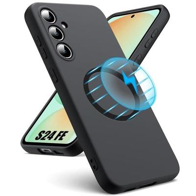 Case - BOOLING - for Samsung Galaxy S24 FE - Shockproof Protection - Ultra-Thin - Black Silicone