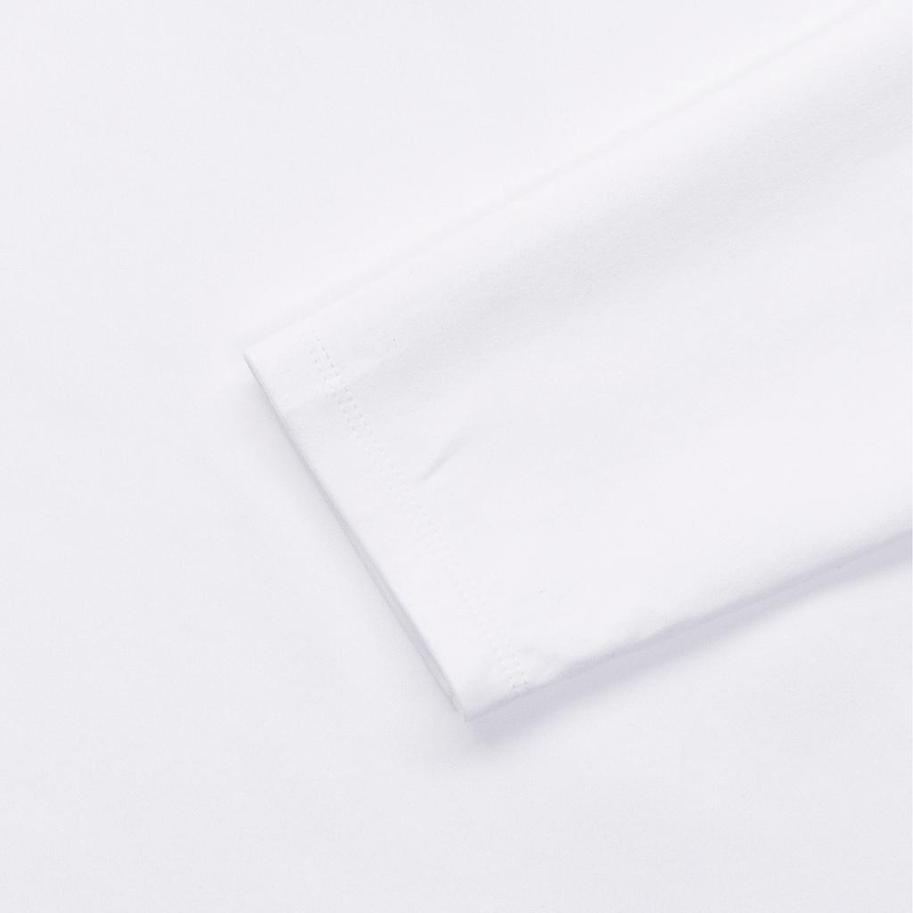 Nike T-shirt de sport à manches longues pour femmes, pull décontracté de couleur unie, hauts blancs DD4946-100