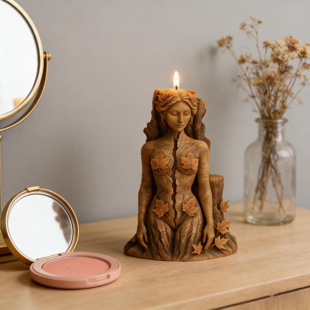 Female Statue Mold Exquisite 3d Candle Mold Forest Goddess Mold Natural For Resin Crafts Holiday Gifts Party Decoration