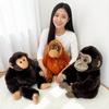 Like Real Zoo Animal Monkey Plush Toy Stuffed Orangutan Chimpanzee Long Fur Fluffy Plushie Companion Man Gift