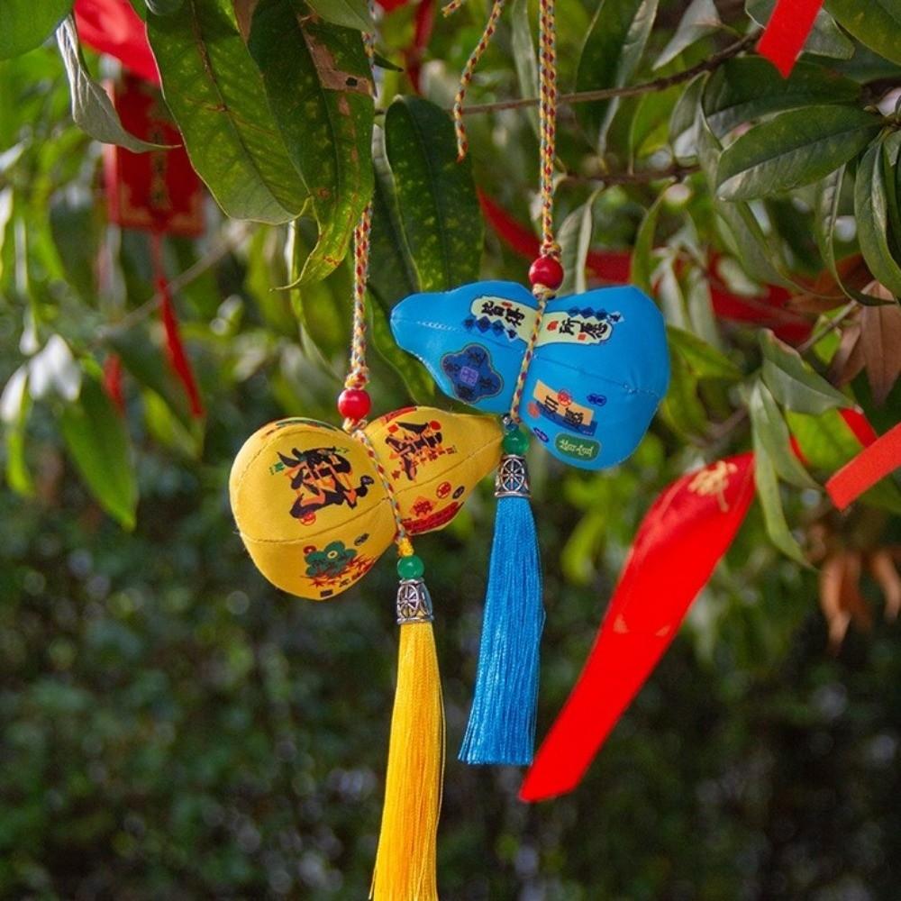 3D Blessing Fragrant Bag Traditional Gourd Car Pendant Chinese Sachet  Festival Decoration