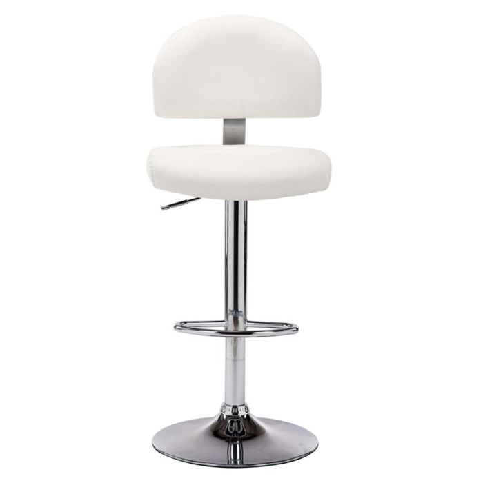 VidaXL Tabourets de bar 2 pcs Blanc Similicuir
