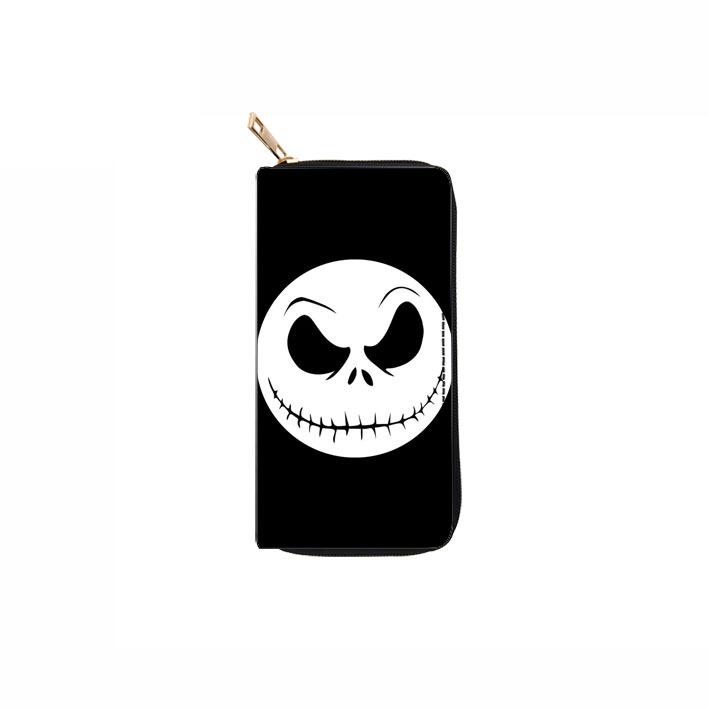 New Skull Long Zipper Wallet Christmas Fright Night Clutch Wallet