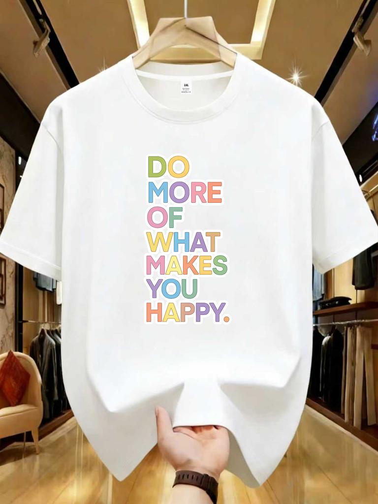 Wzm104190creative Letter Printed Plus Size Unisexs Round Neck Summer Casual Short Sleeved Street Fashion Versatile Tshirt