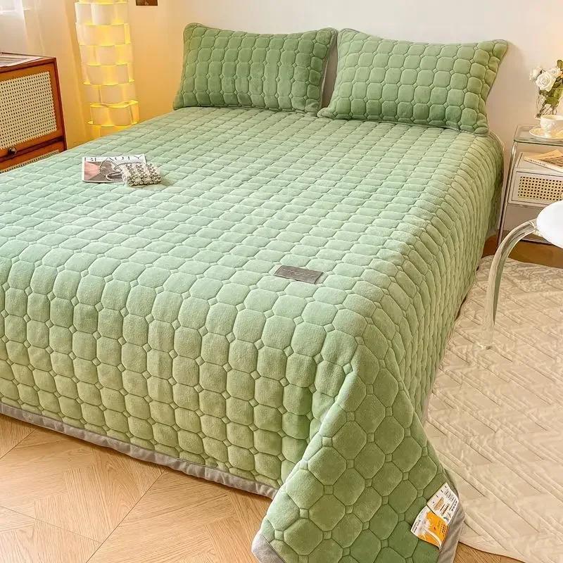 

Плюшевое покрывало на кровать размера King Queen Size, покрывало на кровать, толстый стеганый наматрасник, защитное плед на диване, покрывало, одеяла 200x230cm Blanket