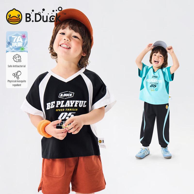 B.Duck Boy s Short Sleeve Cotton T-Shirt 110