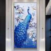 Vintage Peacock Canvas Painting Elegant Living Room Home Wall Art Decor Blue White Abstract Animal Flower Picture Poster Prints