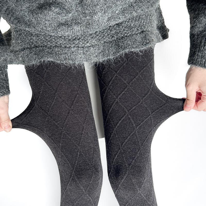 Winter Vintage Grid Tights Women High Waist Elastic Slim Warm Pantyhose 2026 Spring Streetwear Y2k Tights Stocking Leggings