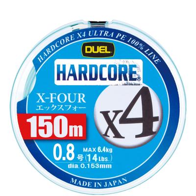 DUEL HARDCORE PE HARDCORE Ligne Lactée, 0.8, X4, 150m, 0.8, MG, Vert, H3274-MG