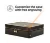 Retro Crazy Horse Cowhide Leather Watch Box - 10-Slot Handcrafted Storage for Wristwatches
