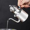 Home Oil Vinegar Dispenser Household Jug Silver Stainless Steel 1pc Vinegar Dispenser Oil Olive Pot Pourer Sauce