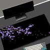 Black Sakura Gaming Mouse Pad Kawaii Purple Desk Mat Large Office Carpet Accessories Cherry Blossom Mousepad Gamer Computer Mats