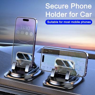 Armaturenbrett Auto Handyhalterung 360 Grad drehbarer Handyhalter mit rutschfestem Pad Einhandbedienung Parkausweis-Halter für iPhone für Android