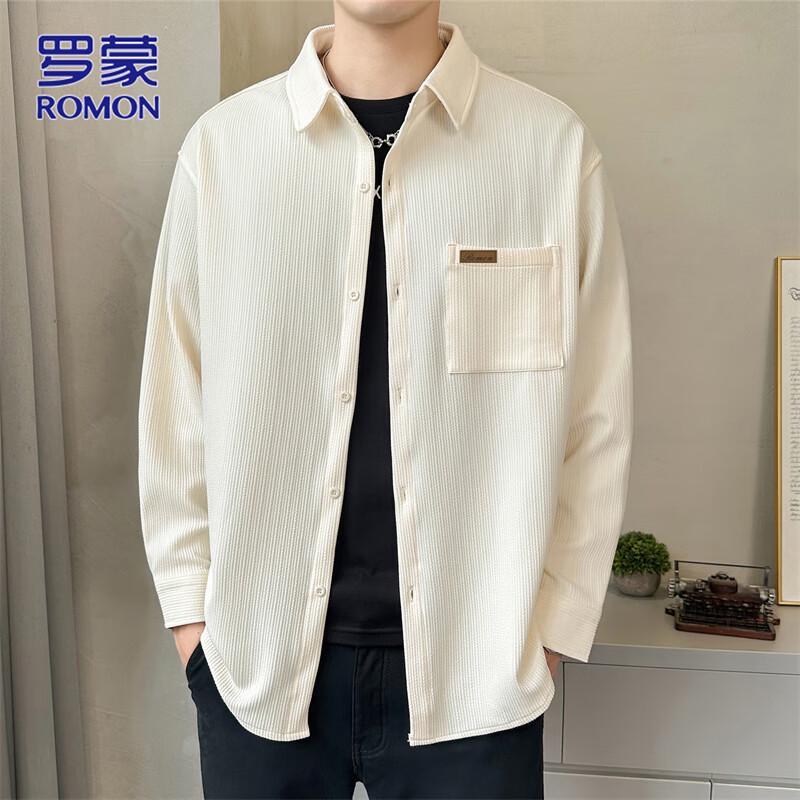 ROMON Men's Long-Sleeve Casual Shirt